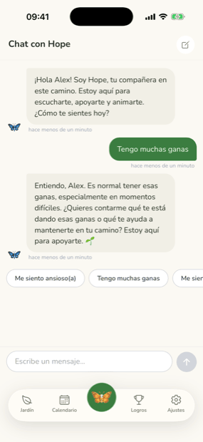 Una conversación con Hope sobre un antojo
