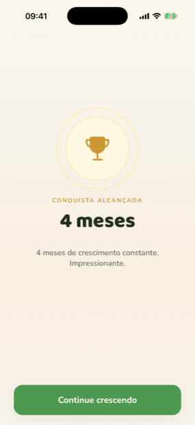 A medalha de quatro meses, recém-conquistada